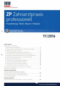 Steuergestaltung zum Jahresende 2016 -ZP 2016-11